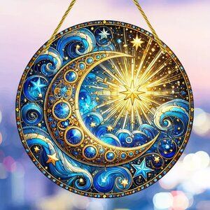 6" Acrylic Sun & Moon Suncatcher